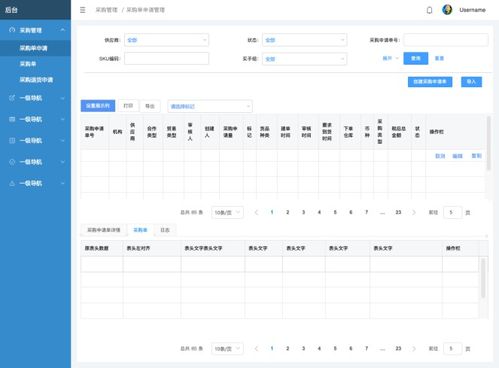电商后台系统 采购管理
